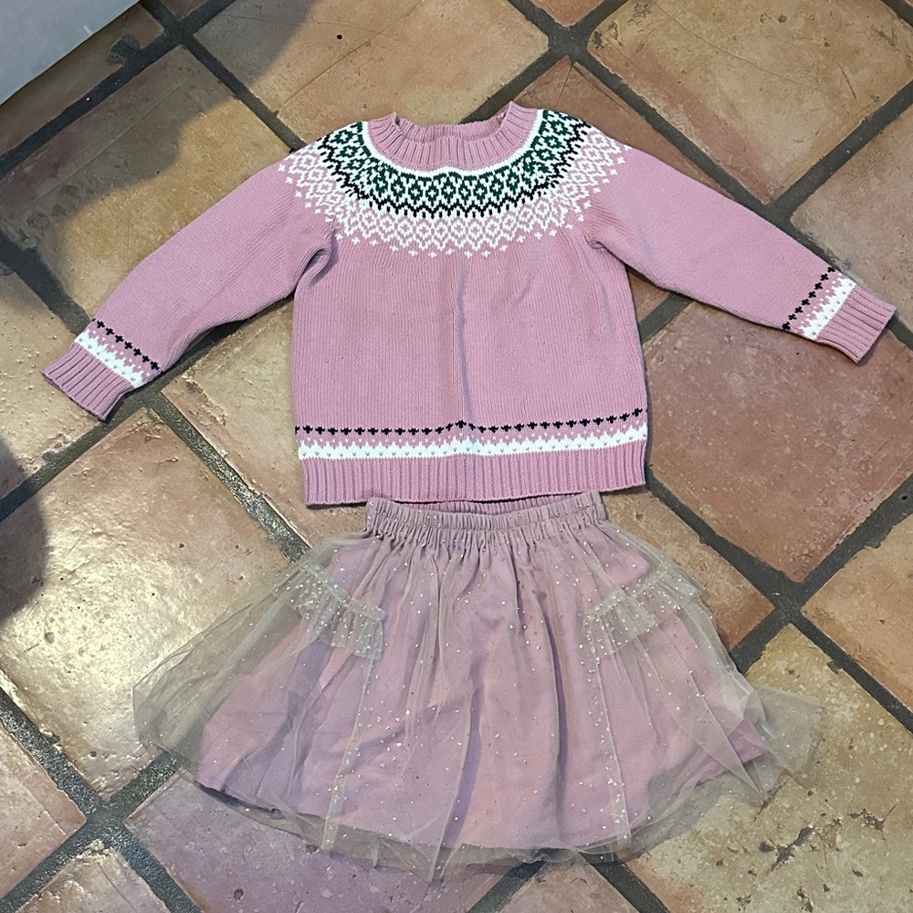 Maison Me Sweater and Skirt Set Size 6